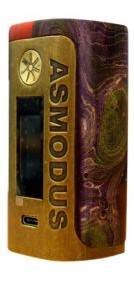 ASMODUS LUSTRO KODAMA 200W BOX MOD BRASS RELIC PURPLE